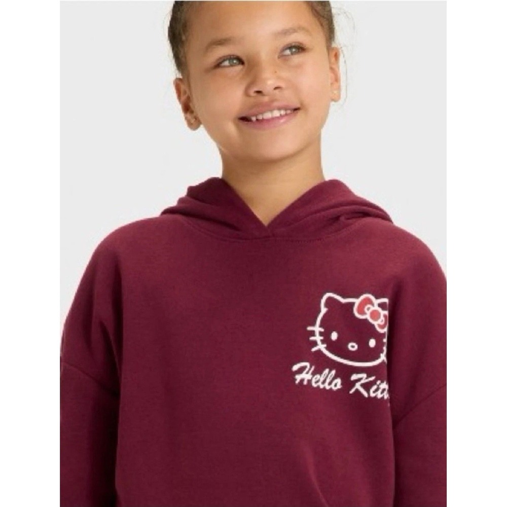 Sanrio Hello Kitty Cherry Bow Oversized Sweatshirt Hoodie Size 16/18 XXL‎ - NWT
